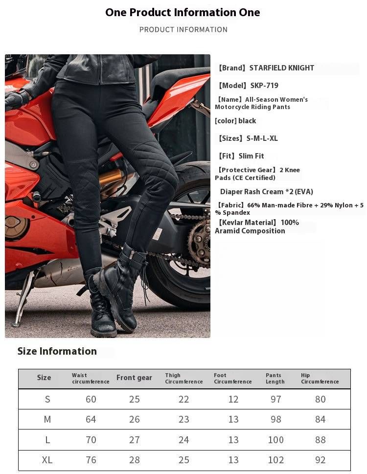 Women's Kevlar Motorcycle Pants – Summer Riding Gear With Abrasion Resistance & Slim Fit For Commuting & Sport Riding_voghion.com