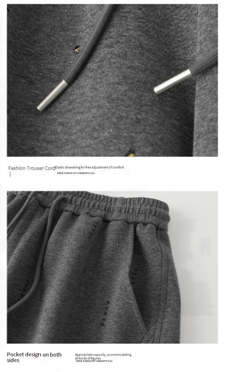 Pantalon de jogging décontracté pour homme, coupe ample, avec cordon de serrage à la taille._voghion.com