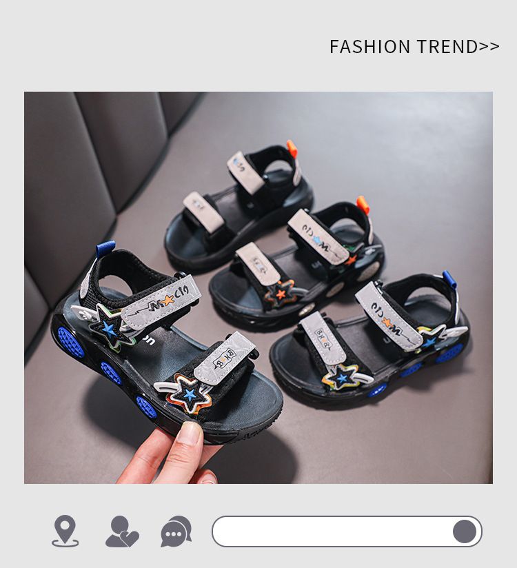 Sandalen Neue 2024 Sommer Bequeme Jungen Mode Strand Casual Student Velcro Kinderschuhe_voghion.com