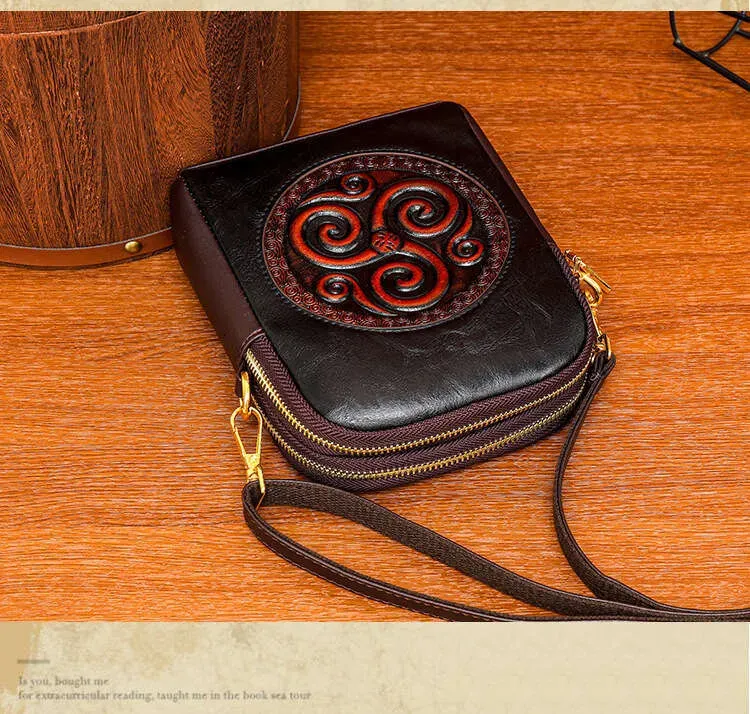 Borsa a tracolla con tracolla singola, con texture in rilievo di peonia, nuova borsa casual da pendolare in stile cinese_voghion.com