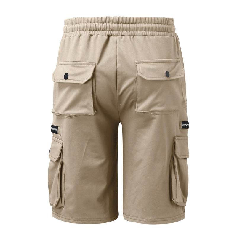 2024 Summer New Workwear Shorts, Pure Cotton Loose Size 5/4 Pants, Men's Multi Bag Casual Pants_voghion.com