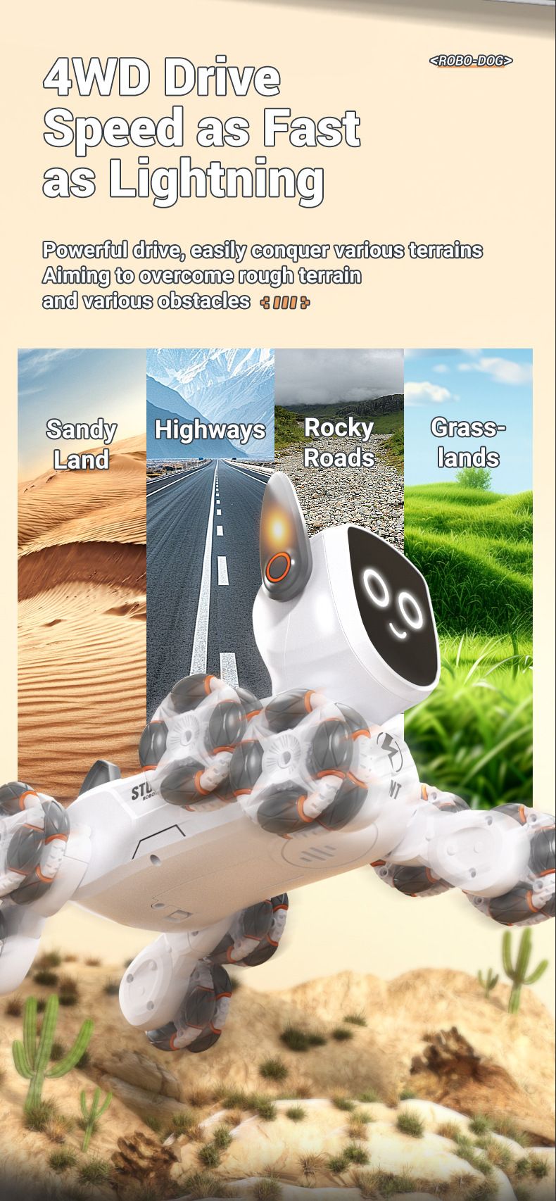 Remote Control Toys Intelligent Voice Mechanical Dog Gesture Sensing Remote Control Toy Eight Wheel Four Wheel Drive Stunt Deformation Car_voghion.com