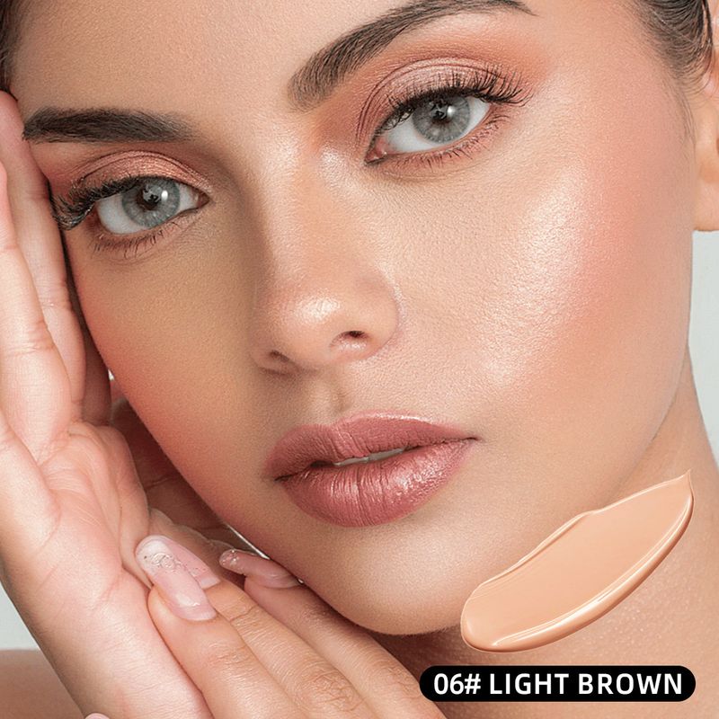 Fond de teint visage New Press Foundation Anti-cernes waterproof et anti-transpiration Anti-cernes Soft Focus Anti-sébum Longue tenue_voghion.com