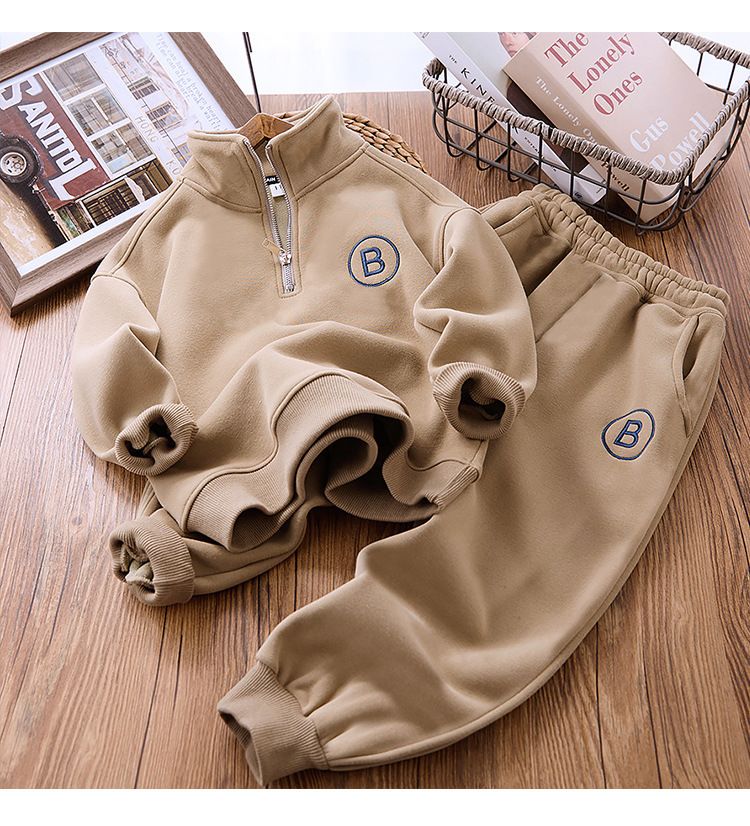 Traje de sudadera de moda de primavera para niños 2025, nuevo estilo, ropa para niños, traje de dos piezas de primavera, estilo primavera y otoño, niños grandes y guapos._voghion.com
