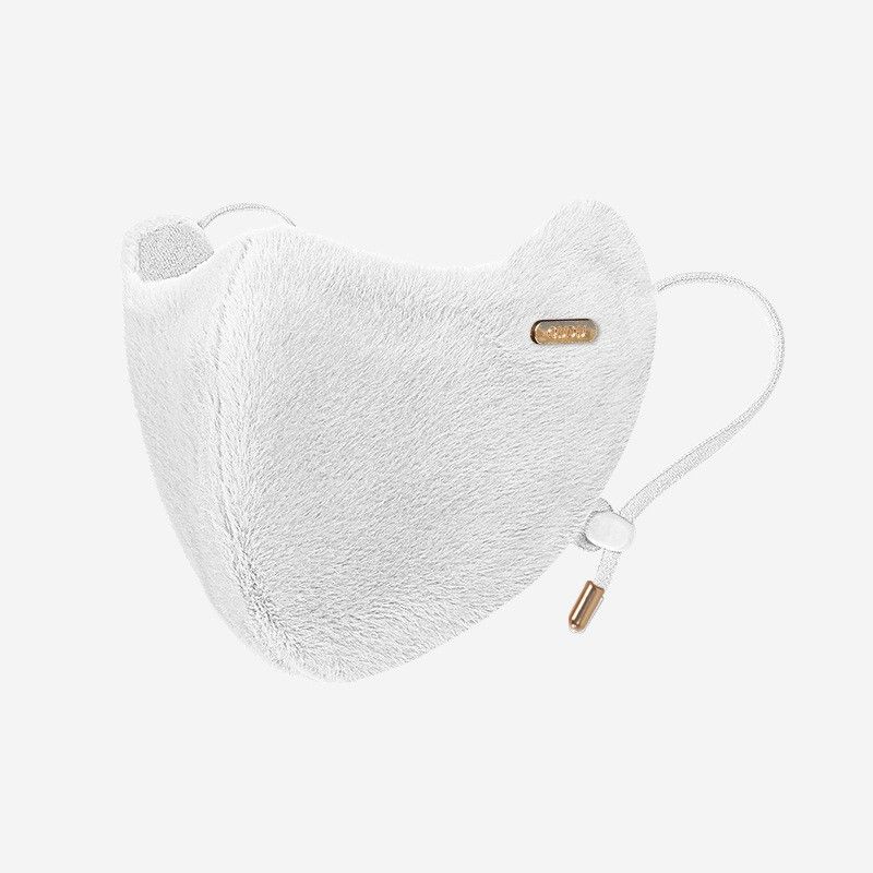 Maschera in pelliccia di coniglio di peluche da donna: morbida e calda protezione invernale per il viso per attività all'aperto, antivento e comoda, con passanti auricolari regolabili_voghion.com