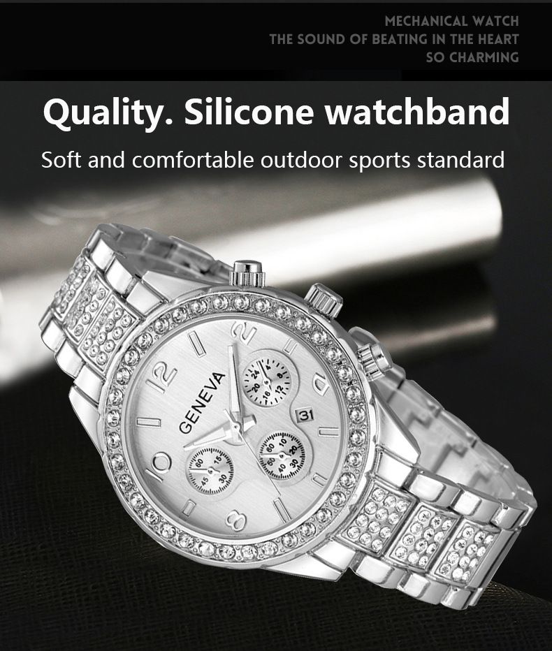 Elegant Stainless Steel Quartz Watch With Mineral Glass, Water Resistant, Luminous Hands, And Butterfly Clasp For Women_voghion.com