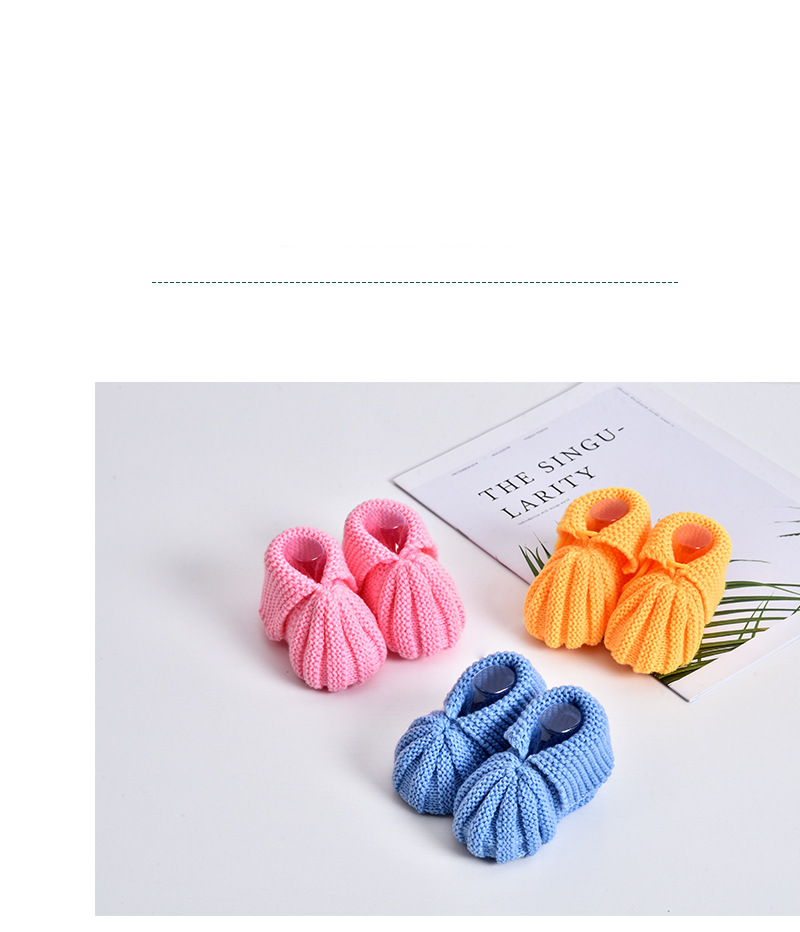 Scarpe per bambini Scarpe in lana per bambini in maglia per neonati Scarpe in tessuto per uomo e donna Scarpe da passeggio per interni con suola morbida Prodotti finiti_voghion.com