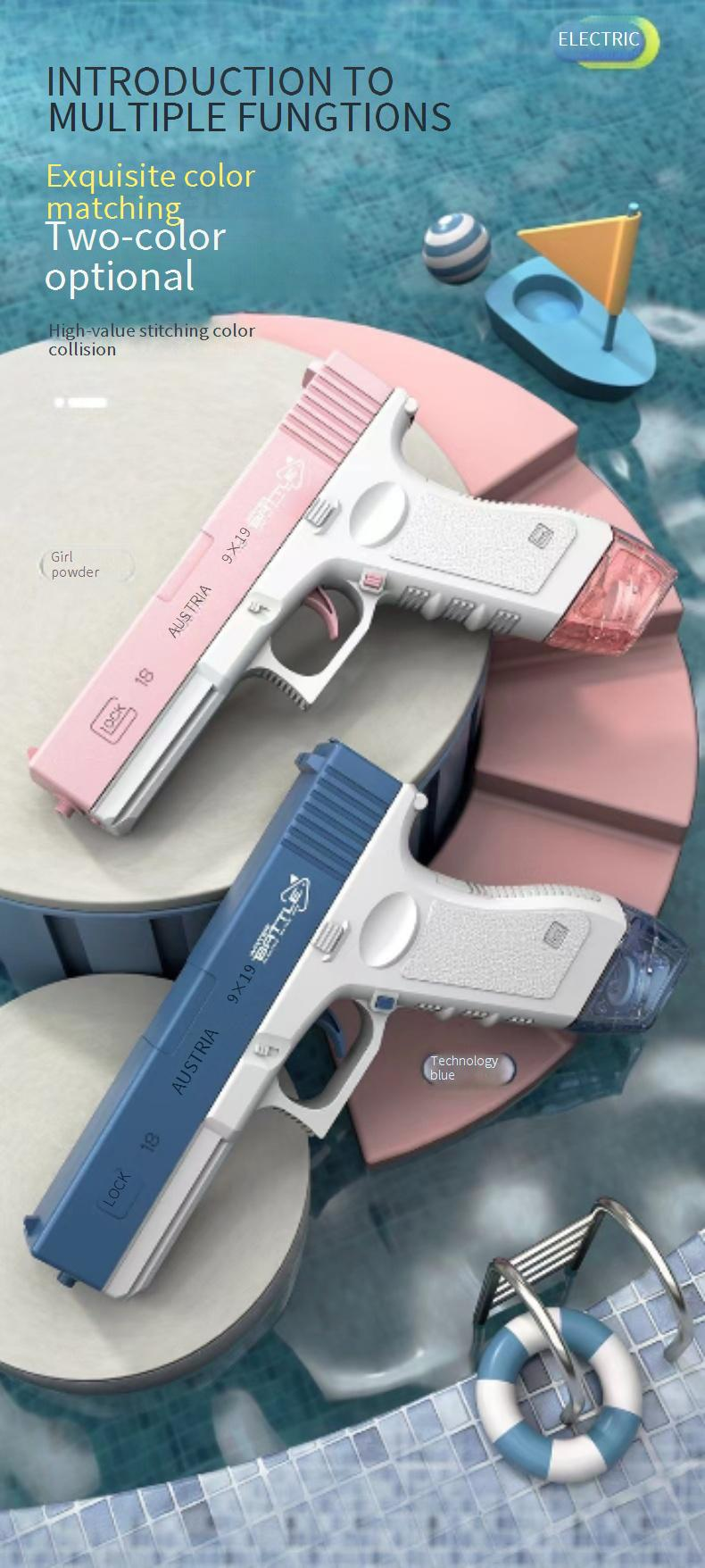 Børns sommer fuldautomatisk burst-opladningsplads elektrisk vandpistol Glock Boy vandlegetøj_voghion.com