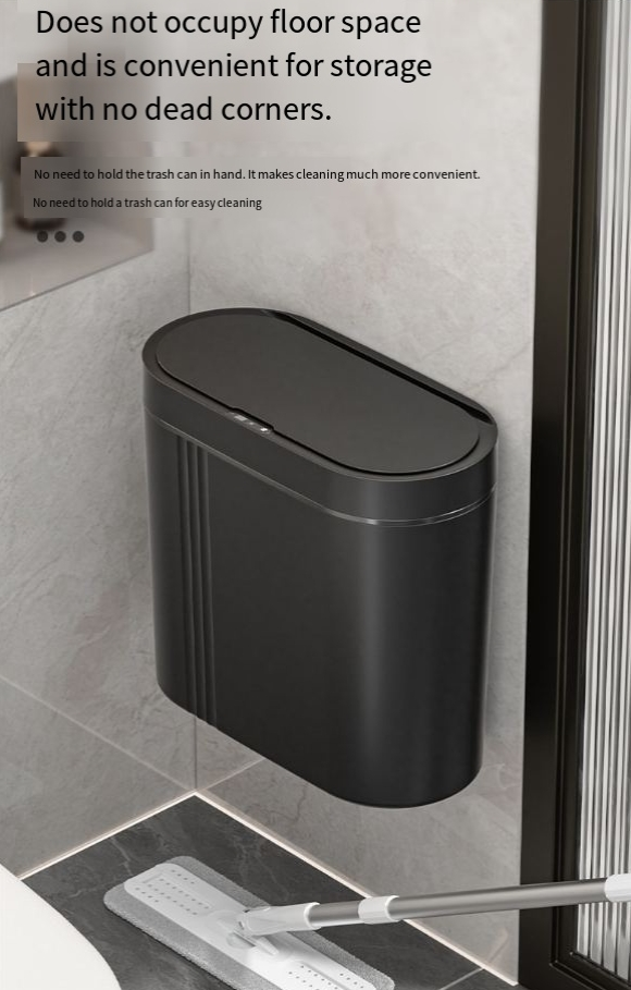 Papelera de inducción totalmente automática para el hogar, sala de estar, dormitorio, baño, espacio, papelera inteligente_voghion.com