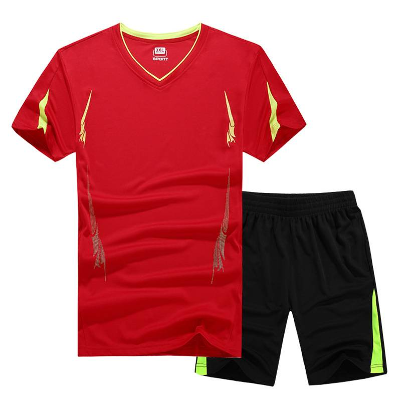 Herrenbekleidung Übergröße Herren Sommer Kurzarm Schnelltrocknendes T-Shirt Fitness Laufen Sport Freizeitanzug_voghion.com