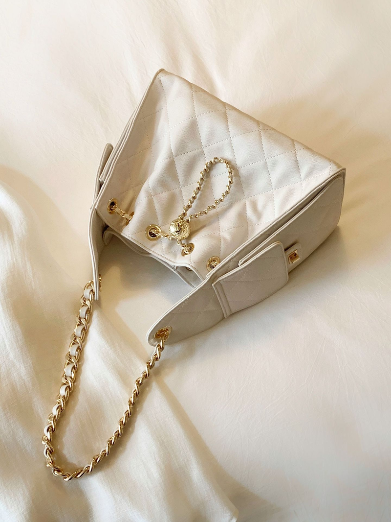 Bucket Bag Kvinnelig Pendlingsstil Nisjedesign Diamant Skulderveske_voghion.com