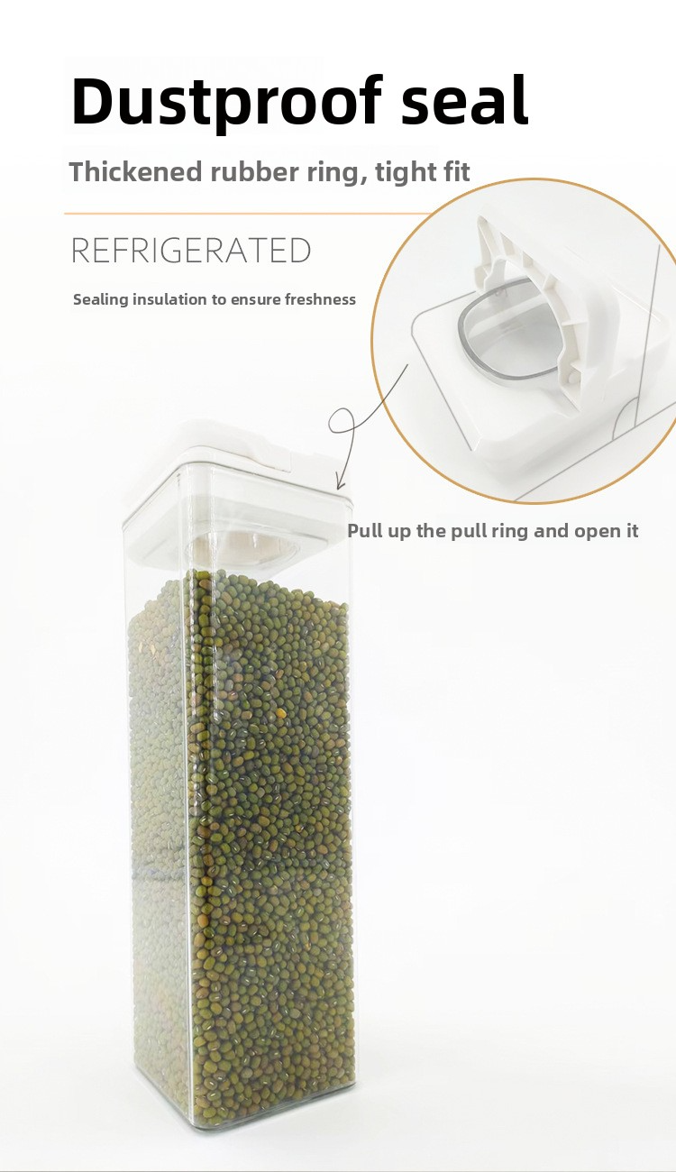 Airtight Food Storage Containers - Kitchen Pantry Organizers For Grains Snacks & Tea (Set Of 6 BPA-Free Plastic)_voghion.com