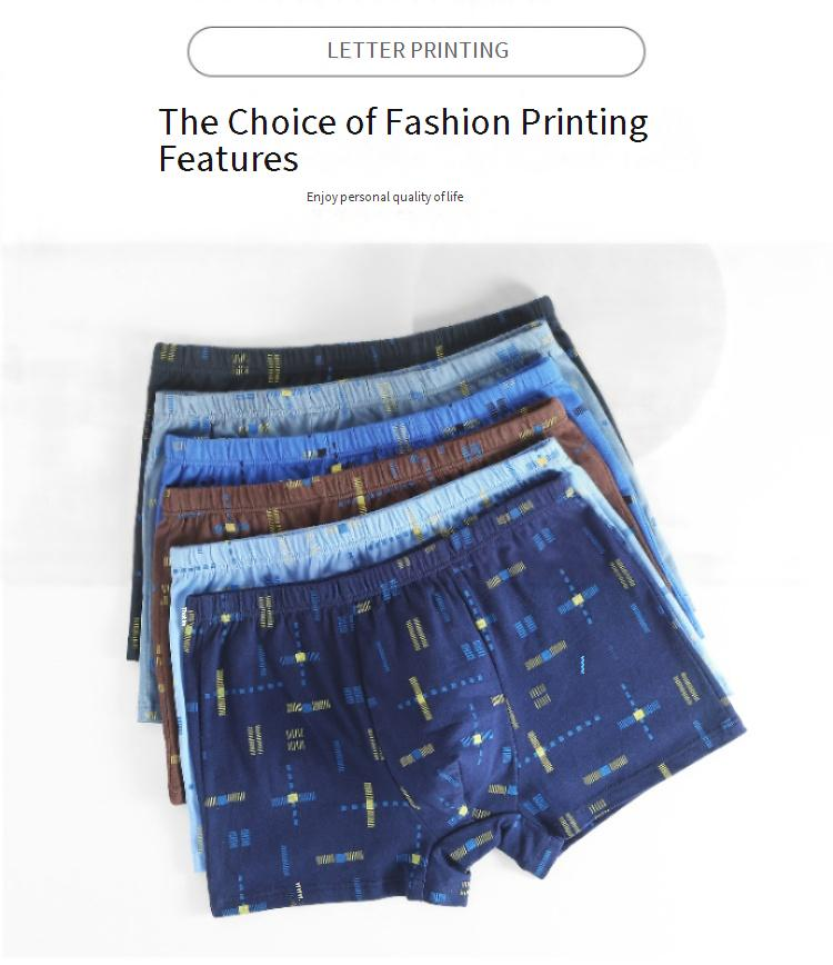 Herenboxershorts van katoen - ademend, zacht en comfortabel ondergoed met veelkleurige prints, middelhoge taille voor de hele dag_voghion.com