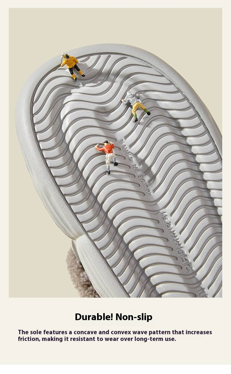 Waterproof Slippers For Women New Autumn And Winter Plush Warm Non Slip Indoor Home Thick Soled Detachable Cotton Slippers For Women_voghion.com