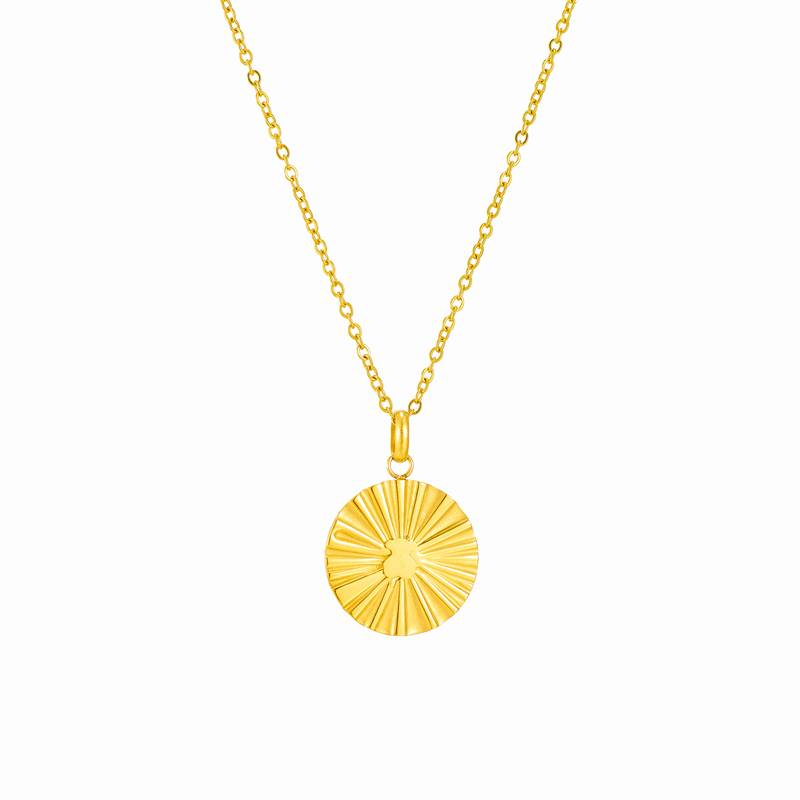 Ciondolo rotondo, collana con ciondolo a forma di orso, catena in oro/argento con ciondolo smaltato, regalo ideale per San Valentino e occasioni speciali._voghion.com
