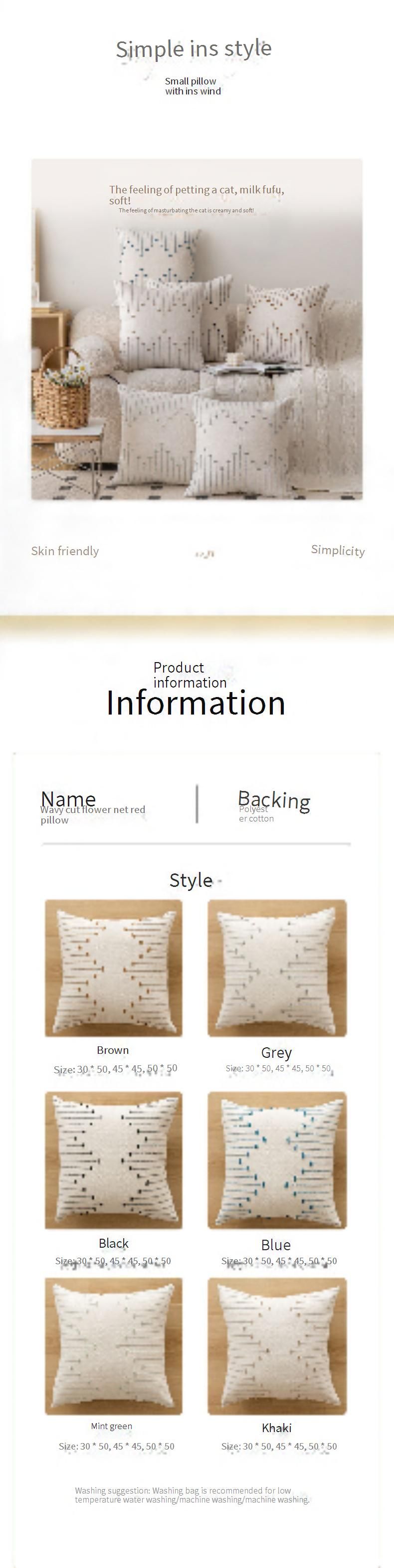 Kissenbezüge-Set aus Baumwolle im Bohemian-Stil – moderne, gestreifte dekorative Kissenbezüge für Sofa, Bett, Wohnzimmer_voghion.com