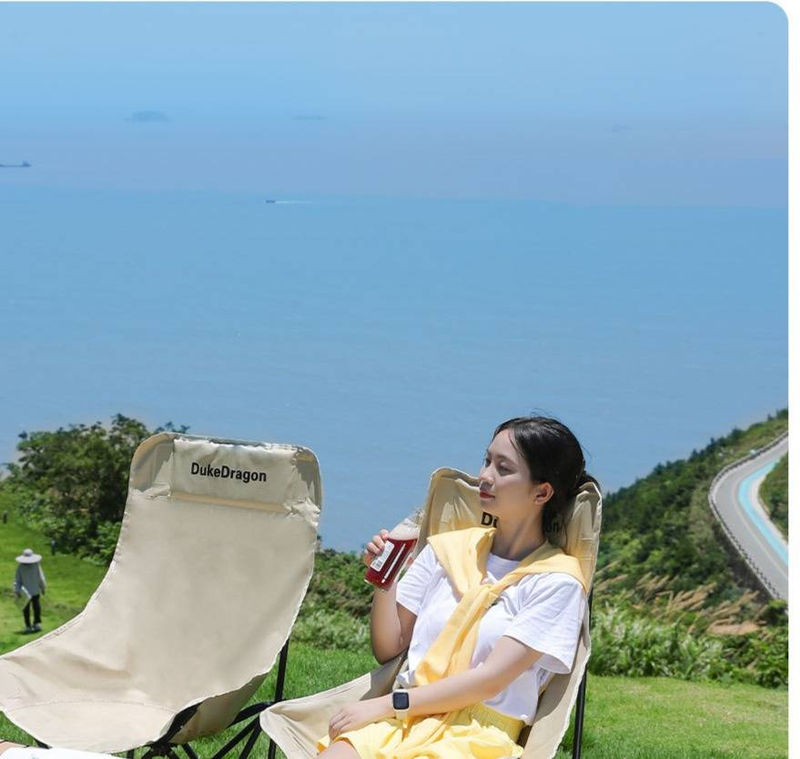 Portable And Set Camping Picnic Outdoor Folding Egg Roll Table High Back Moon Chair_voghion.com