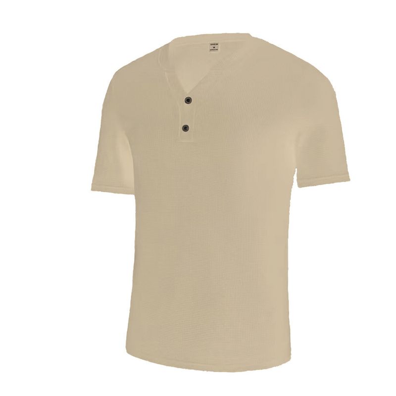 Summer Casual Sports Waffle V-neck Breathable Solid Color Suit Simple Trendy Workout Clothes_voghion.com