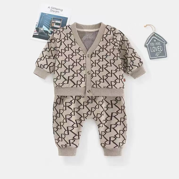 Vêtements de printemps et d'automne pour enfants garçons, vêtements pour bébés, ensemble deux pièces pour enfants, beaux manches longues_voghion.com