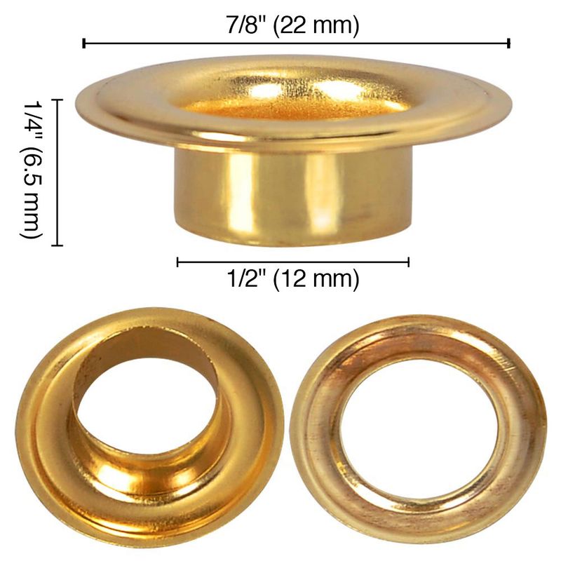 1000pc #4 Brass Grommets1000pc #4 Brass Grommets_voghion.com