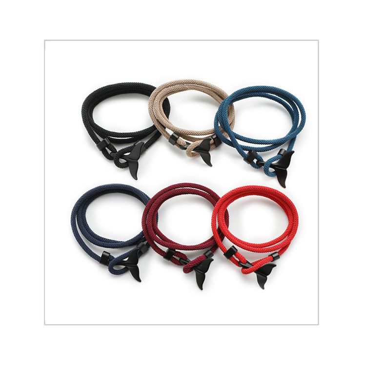 Minimalist Style INS Niche Design Whale Tail For Men And Women Couple Bracelet Woven Red Rope Simple Trend_voghion.com