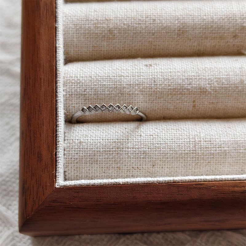 Anelli Chasing Light 4 Styles, anelli impilabili con coda a cuore in zircone blu micro pavé di personalità INS_voghion.com