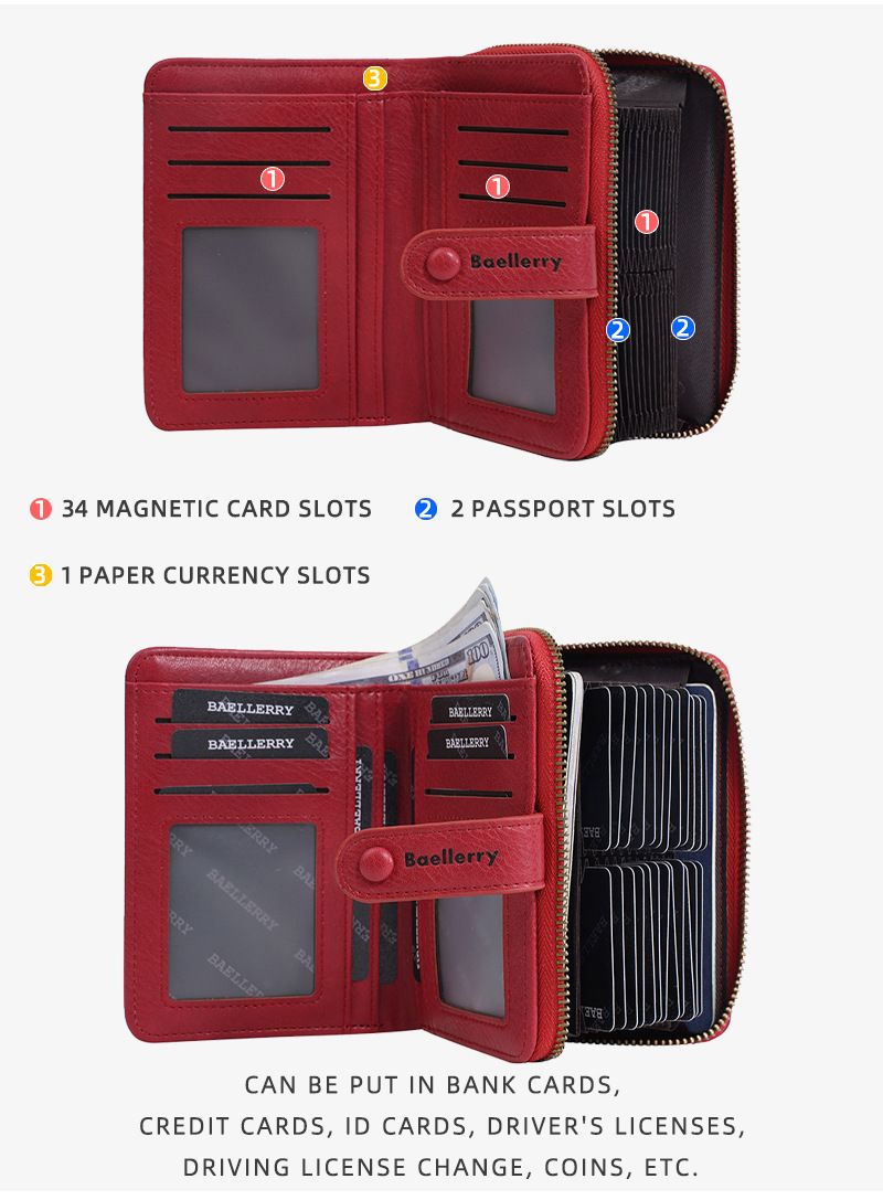 Kartentasche Kartenetuis Damen Geldbörse Weiblich High-End Retro Student Akkordeon Geldbörse Kartenhalter Mode Pu Reißverschluss Kleine Geldbörse Weiblich_voghion.com