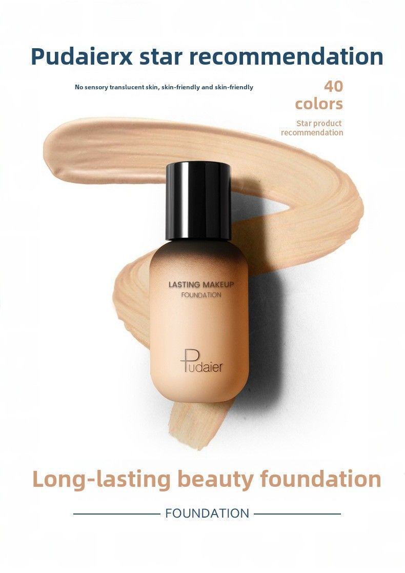 Natural Looking Foundation Liquid kauapüsiv meik peitekreem Niisutav BB Cream Isolation Pudaier Väike piimapudel_voghion.com
