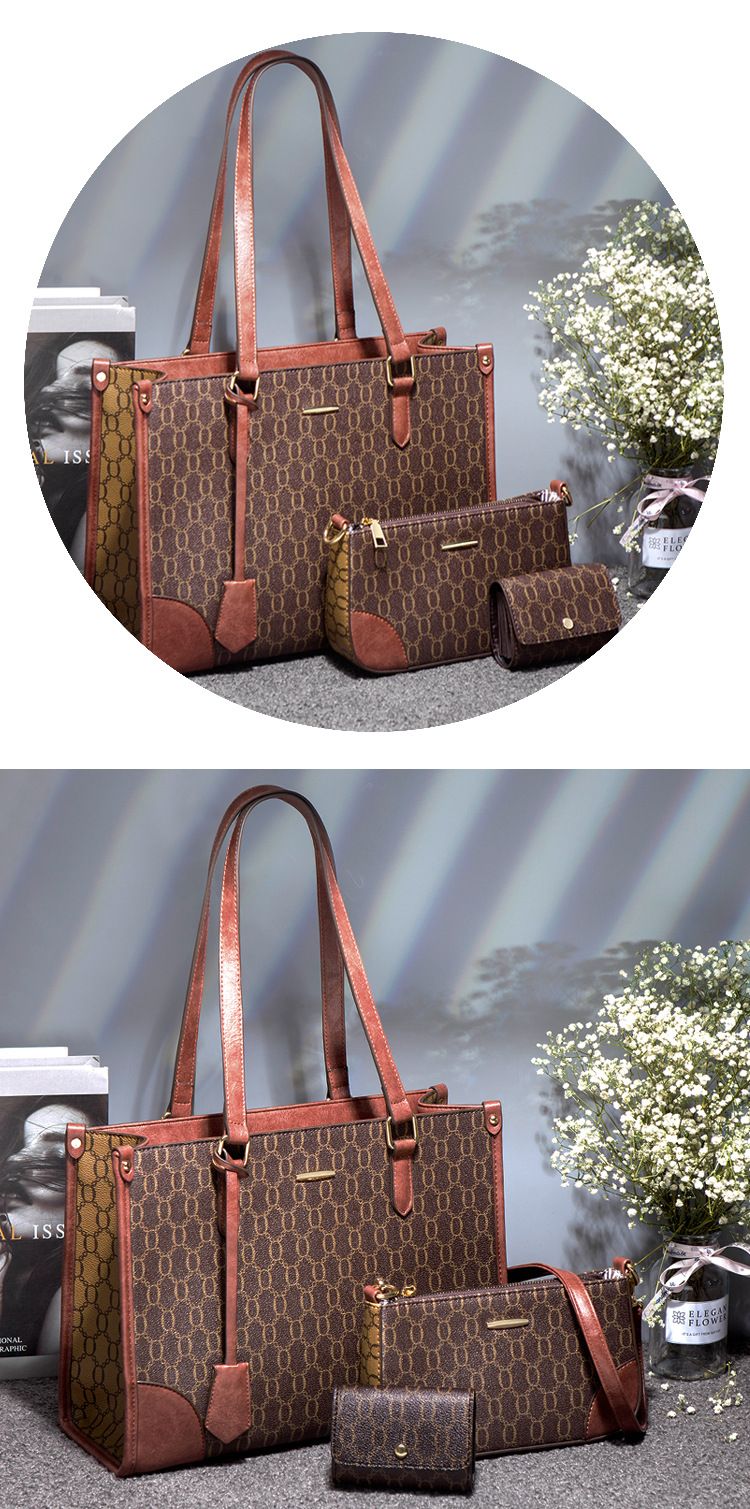 Handtaschen-Set für Damen, Handtasche, Modetrend, Umhängetasche, Presbyched Retro Crossbody Bag, große Kapazität, Mutter-Tochter-Tasche_voghion.com
