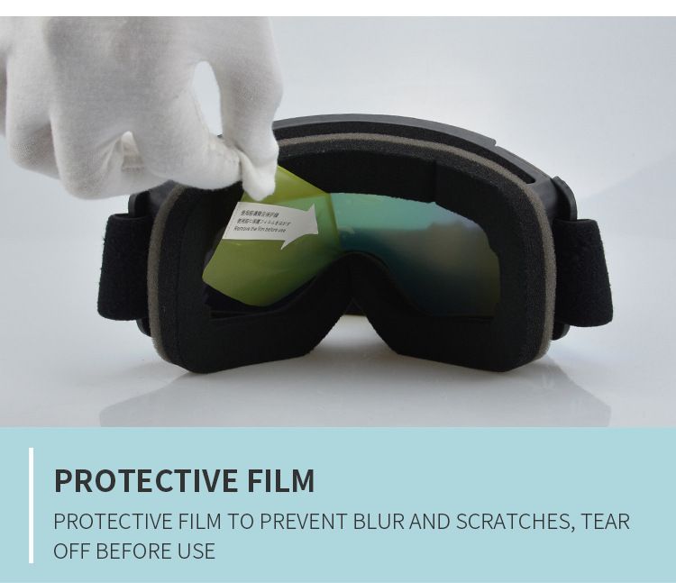 Suministros de esquí: Gafas de esquí, gafas de esquí para exteriores de alta definición, coloridas, resistentes al viento y a los rayos UV._voghion.com