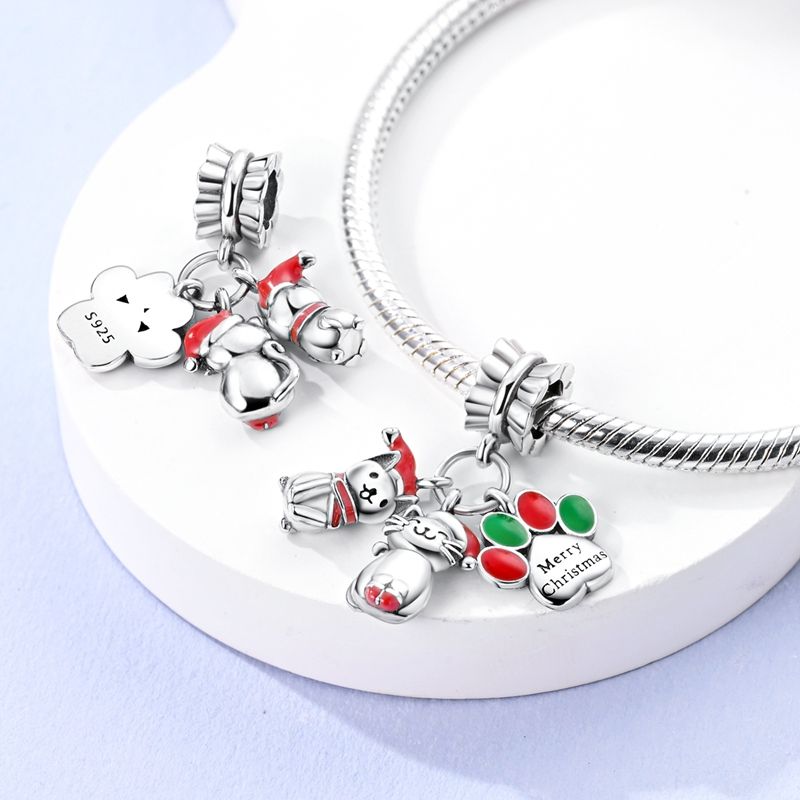 Moda Sterg Argento Colorato Suower Cane Ragazzi Articoli da regalo Farfalla Aereo Terra Ciondoli Adatto Originale Ciondolo Gioielli trucco_voghion.com