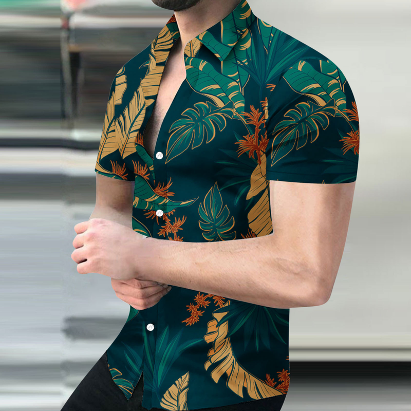 Poletna nova moška majica s kratkimi rokavi s 3D digitalnim tiskom in večjo velikostjo za prosti čas_voghion.com