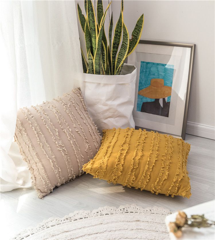 Nou Nordic bumbac in tridimensional plush ciucure jacquard model cameră canapea pernă acoperi Home decorare față de pernă_voghion.com