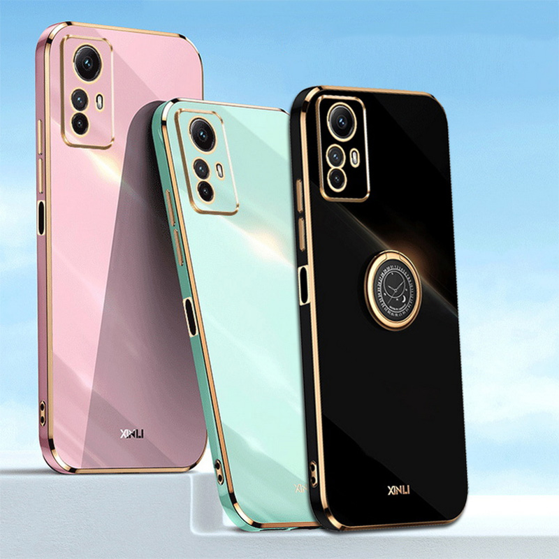 Fingerringhalter Hülle für Xiaomi Redmi Note 12s 12 11T Pro + 11e 11 11T 10 Pro Note 9T 9 Pro 9S 8 Pro Soft Plating Randabdeckung_voghion.com