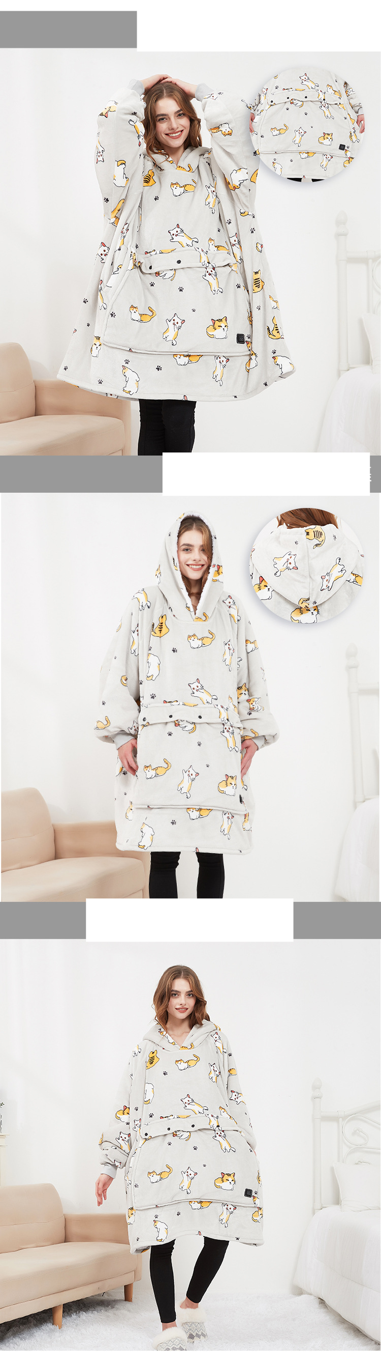Women's thick casual electric heating lazy clothes_voghion.com