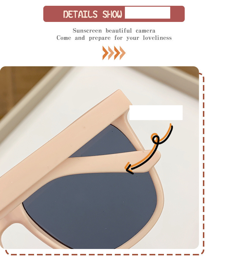 Dječje sunčane naočale za dječake u korejskom stilu, dječje naočale za djevojčice, personalizirane anti-UV sunčane naočale za djevojčice, krema za sunčanje za bebe, trendi_voghion.com