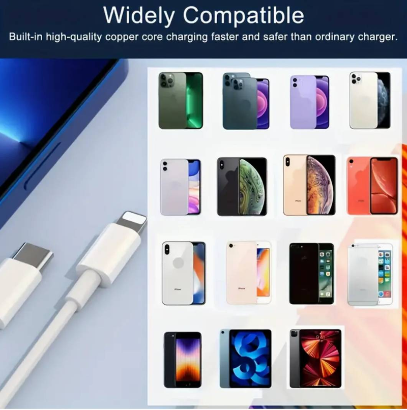 (MFi-zertifiziert) Für iPhone-Ladekabel 20 W Für iPhone-Ladegerät Schnelles Laden für iPhone-Kabel_voghion.com