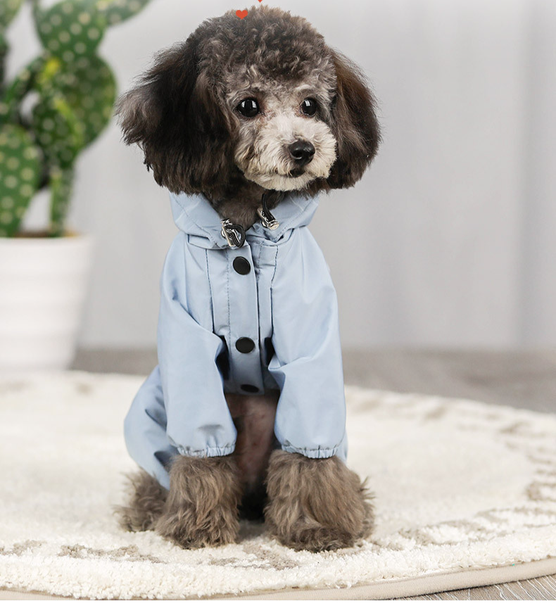 pet dog clothing rainproof breathable reflective clothing dog four legged raincoat cat and dog supplies spot_voghion.com