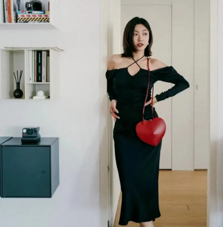 Borsa a tracolla in vera pelle a forma di cuore di pesca, borsa a tracolla da donna, borse sottili di lusso firmate_voghion.com