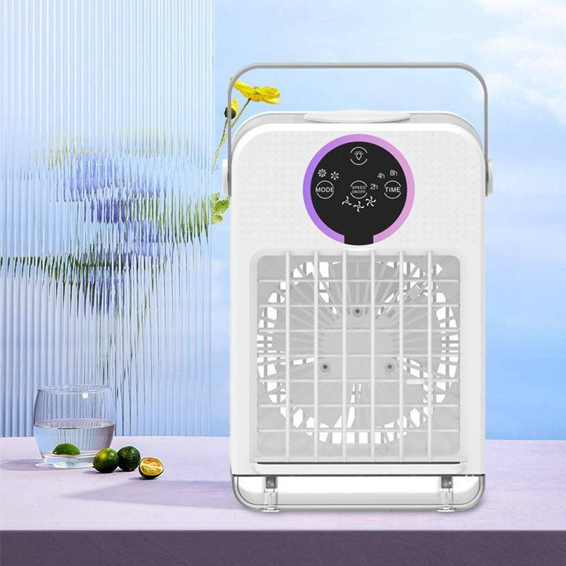 Cooling Fan 1pcUSB Air Conditioning Fan Mist Humidifying Water Portable Fan Desktop_voghion.com