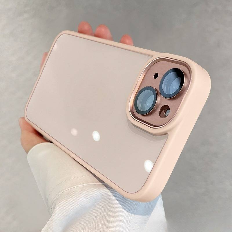 Funda y cubiertas para iPhone 16, funda protectora dorada con película protectora para lente transparente anticaídas, ProMax 13._voghion.com
