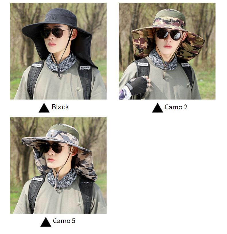 Cappello da sole traspirante da uomo per lavoro e trekking all'aperto - Protezione UV UPF 50+ con ventilazione in rete_voghion.com