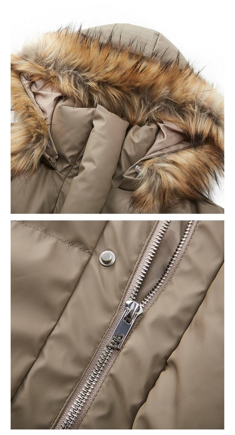 Parka unisex con capucha desmontable de piel sintética: abrigo de invierno resistente (M-XXL)_voghion.com
