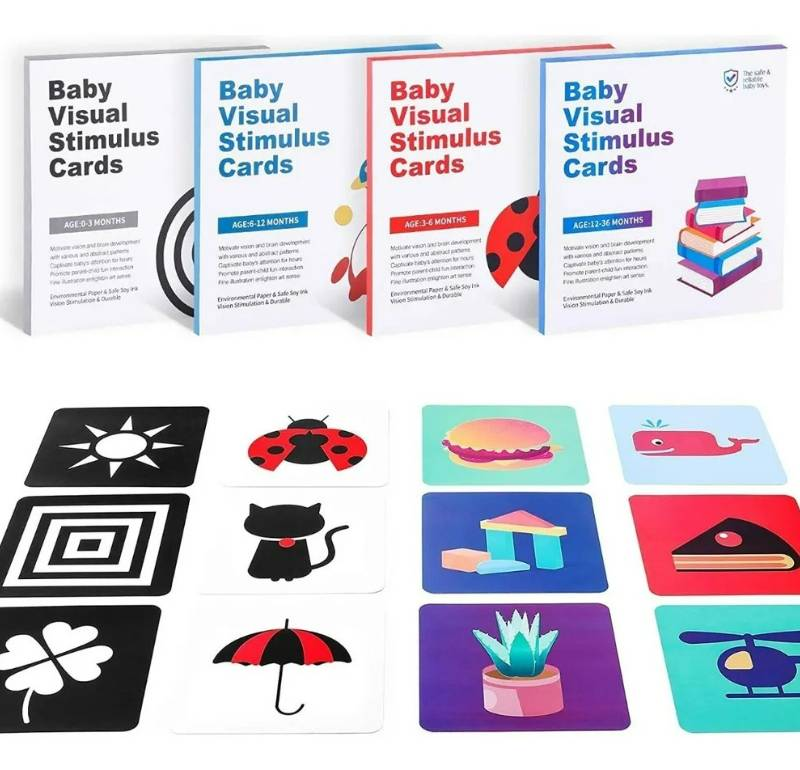 Black And White Card Infant Early Education Card Training Newborn Baby Visual Stimulation Card Black And White Follow-up_voghion.com