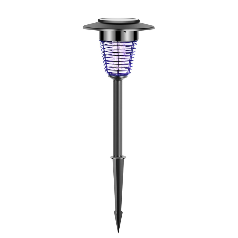 Solar-Mückenvernichterlampe – wasserdichter LED-Insektenvernichter für den Außenbereich für Garten, Terrasse und Hof, 1500 V Hochspannung, 6–12 Stunden Beleuchtung_voghion.com