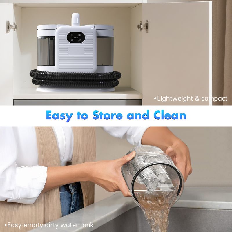 Aspirapolvere a vapore 1650W 15kPa Pulitore a umido/secco multifunzionale portatile_voghion.com