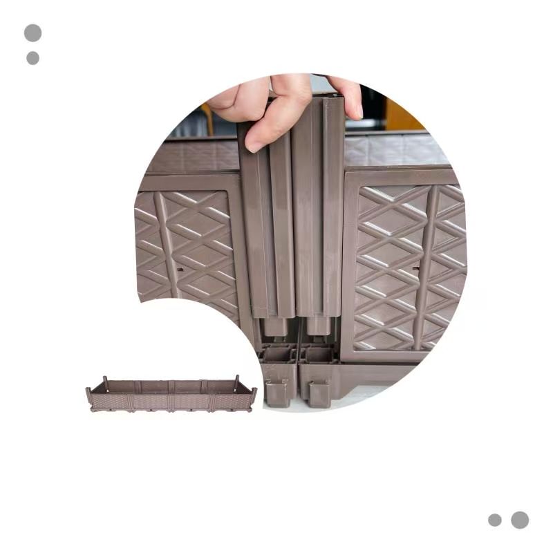 Indoor And Outdoor Rectangular Plastic Planting Box; Planting Kit For Fresh Vegetables, Herbs, Flowers, And Succulents; Brown_voghion.com