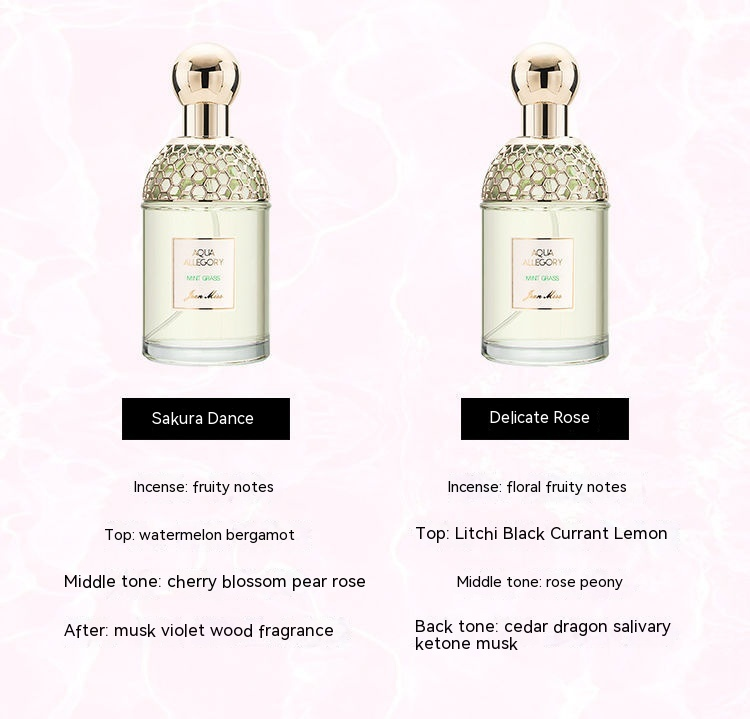 Parfume af blomster, planter, vandsprog, citrus, basilikum, kirsebær, dansende roser, 100 ml, frisk, naturlig og holdbar_voghion.com