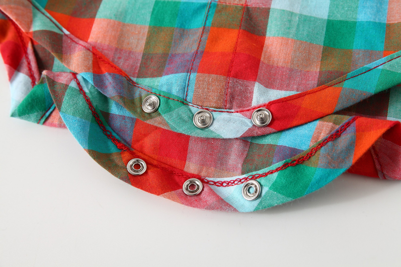 barns vår- och höstkostym baby boy långärmad rutig skjortväska jeansbyxor 2-delat set_voghion.com