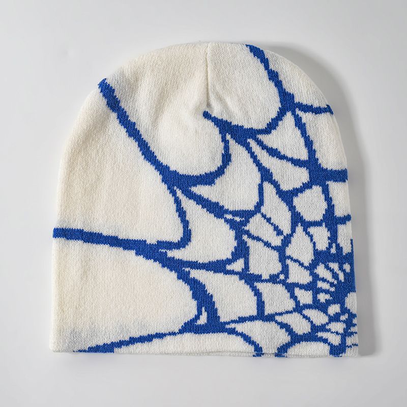 Gorros y gorras para hombre, elegantes y lujosos, de punto jacquard con diseño de telaraña, cálidos, para hombre y mujer, para el frío, para invierno._voghion.com
